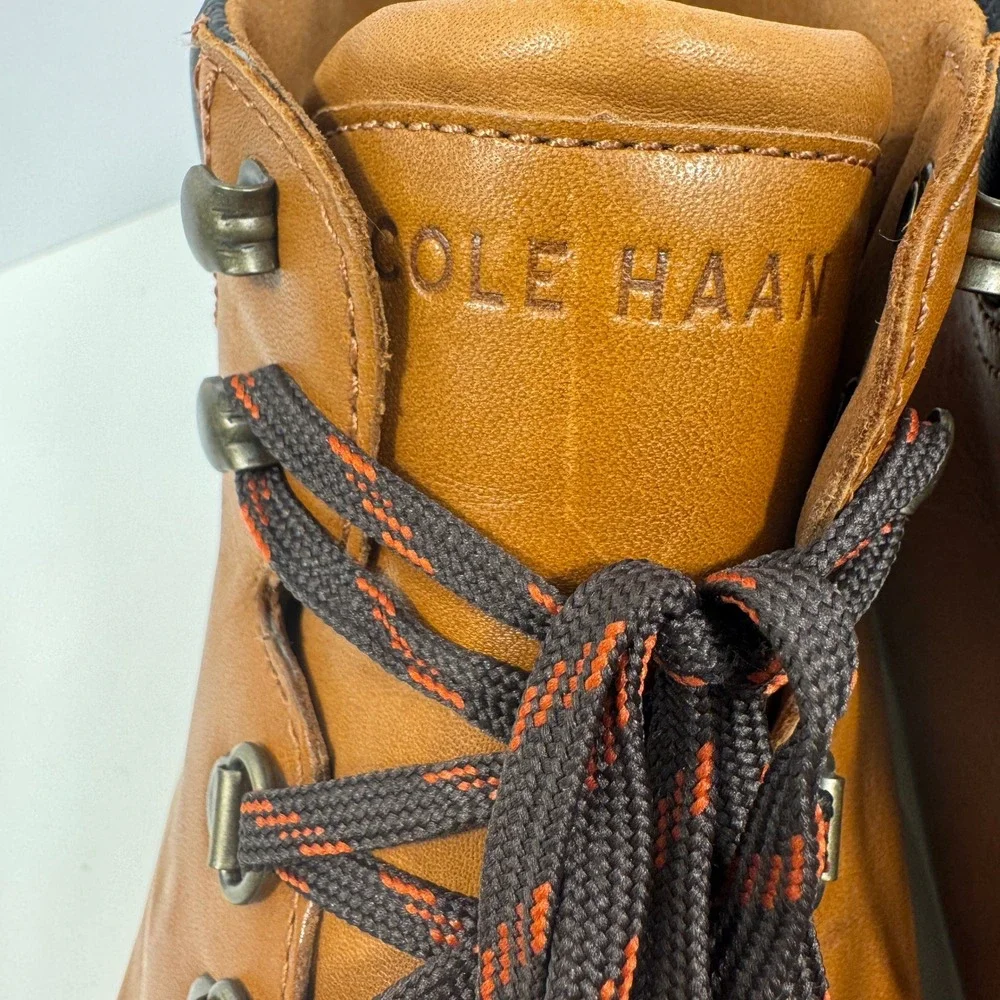 Cole Haan Men's Leather Hiker Boots Brown Lace-Up Comfort Size‎ 13